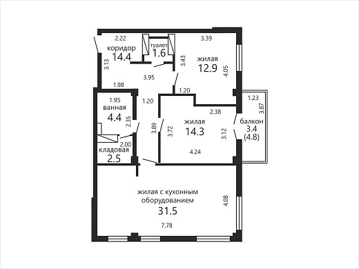 Продажа трехкомнатной квартиры, Минск, Дзержинского просп., 19