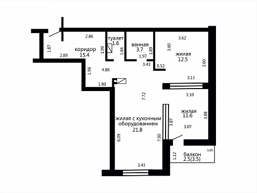 Продажа трехкомнатной квартиры, Минск, Щорса ул., 4, к. Б