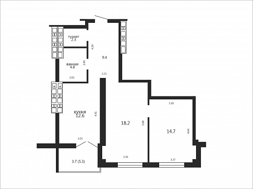 Продажа двухкомнатной квартиры, Минск, Богдановича ул., 136