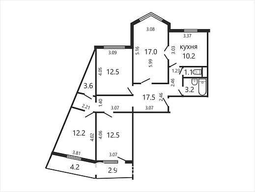 Продажа четырехкомнатной квартиры, Минск, Наполеона Орды ул., 37