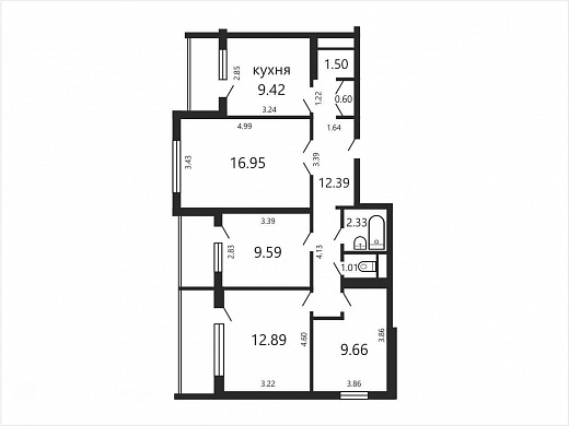 Продажа четырехкомнатной квартиры, Минск, Некрасова ул., 33