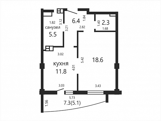 Продажа однокомнатной квартиры, Минск, Дзержинского просп., 119