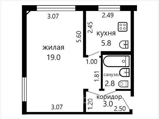 Продажа однокомнатной квартиры, Минск, Харьковская ул., 80, к. 1