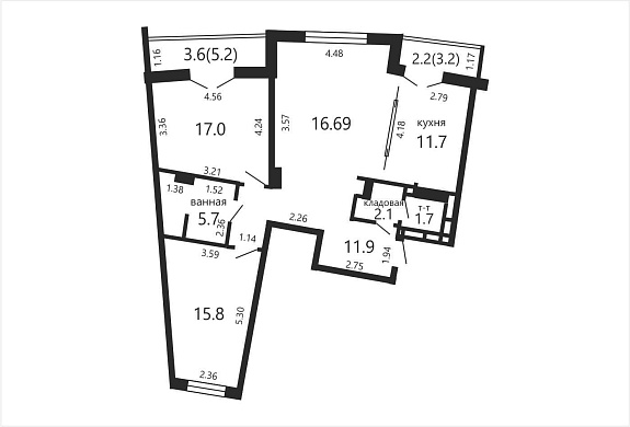 Продажа трехкомнатной квартиры, Минск, Ложинская ул., 16