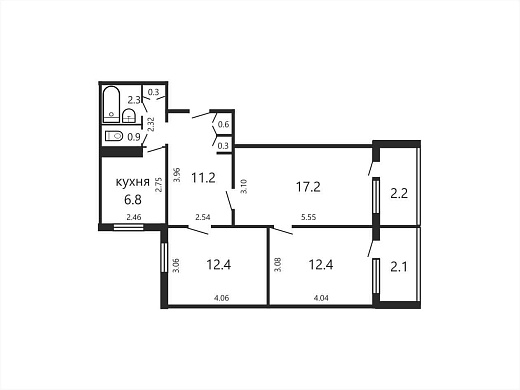 Продажа трехкомнатной квартиры, Минск, Есенина ул., 6, к. 1