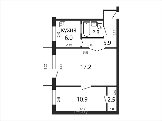 Продажа двухкомнатной квартиры, Минск, Независимости просп., 52