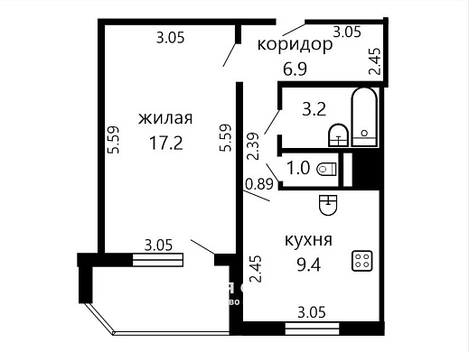 Продажа однокомнатной квартиры, Минск, Шаранговича ул., 57