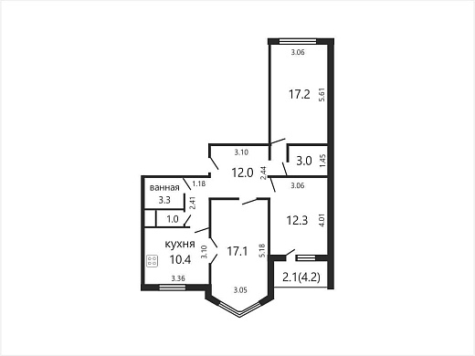 Продажа трехкомнатной квартиры, Минск, Плеханова ул., 46