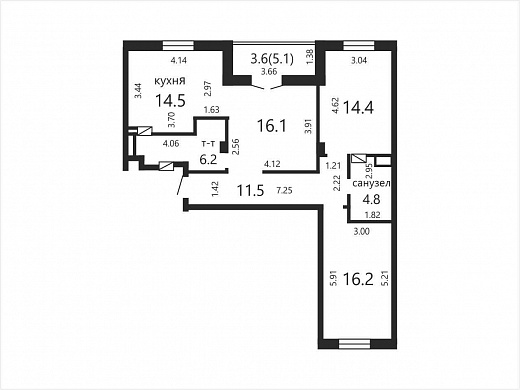 Продажа трехкомнатной квартиры, Минск, Дзержинского просп., 26