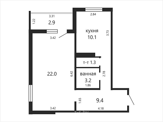 Продажа однокомнатной квартиры, Сеница, Купалы ул., 5, к. А