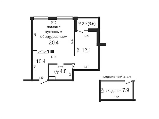 Продажа двухкомнатной квартиры, Минск, Нововиленская ул., 29 - фото 1 