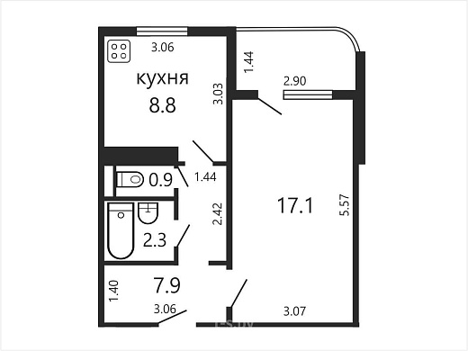 Продажа однокомнатной квартиры, Минск, Слободская ул., 167