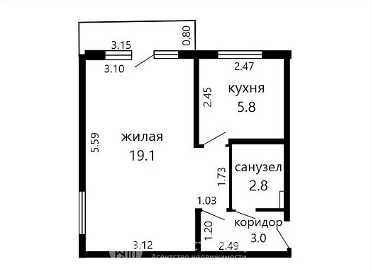 Продажа однокомнатной квартиры, Минск, Орловская ул., 21