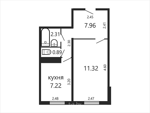 Продажа однокомнатной квартиры, Минск, Богдановича ул., 55