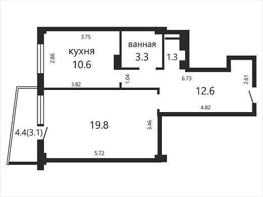 Продажа однокомнатной квартиры, Минск, Скрипникова ул., 11