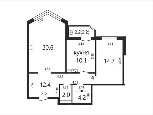 Продажа двухкомнатной квартиры, Острошицкий Городок, Тышкевичей ул., 2