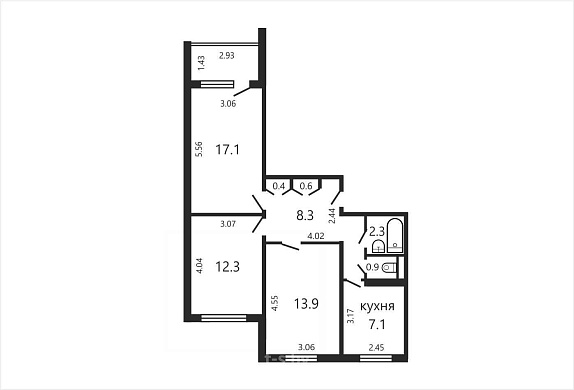 Продажа трехкомнатной квартиры, Минск, Есенина ул., 131