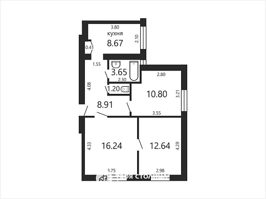 Продажа трехкомнатной квартиры, Минск, Кирова ул., 19