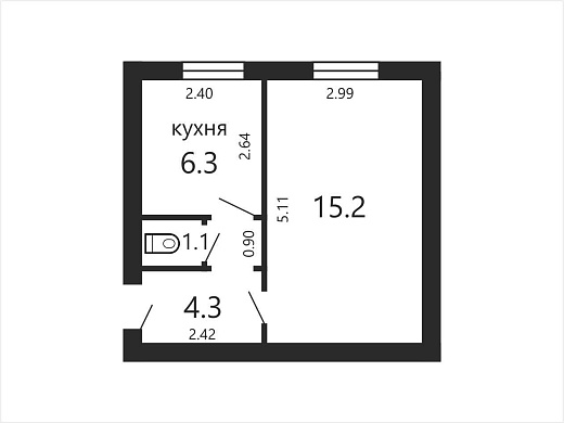 Продажа однокомнатной квартиры, Минск, Амураторская ул., 2