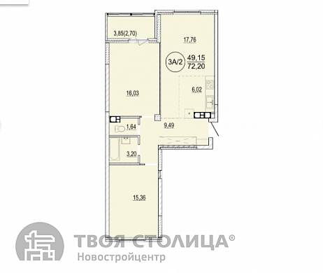 Продажа трехкомнатной квартиры, Минск, Разинская ул., 4