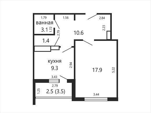 Продажа однокомнатной квартиры, Минск, Основателей ул., 21