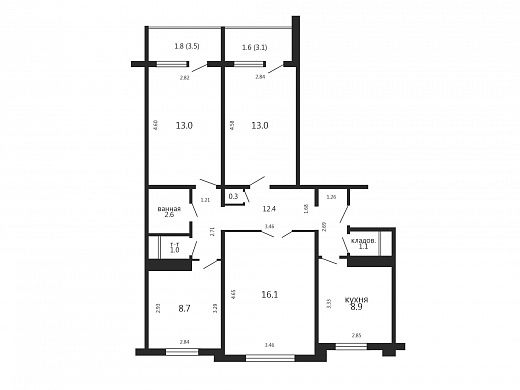 Продажа четырехкомнатной квартиры, Минск, Руссиянова ул., 5, к. 1