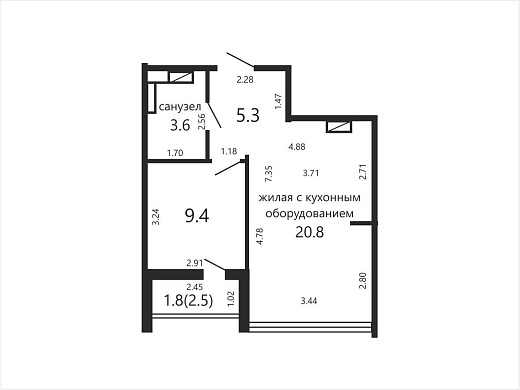 Продажа двухкомнатной квартиры, Минск, Николы Теслы ул., 6