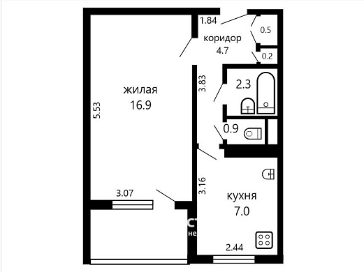 Продажа однокомнатной квартиры, Минск, Байкальская ул., 33