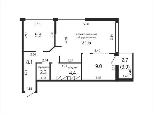 Продажа трехкомнатной квартиры, Минск, Левина ул., 9