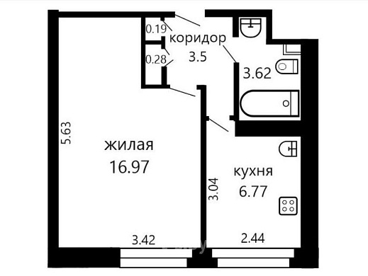 Продажа однокомнатной квартиры, Минск, Маяковского ул., 8