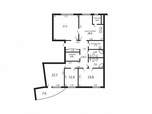 Продажа четырехкомнатной квартиры, Минск, Москвина ул., 4