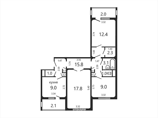 Продажа трехкомнатной квартиры, Минск, Рогачевская ул., 9