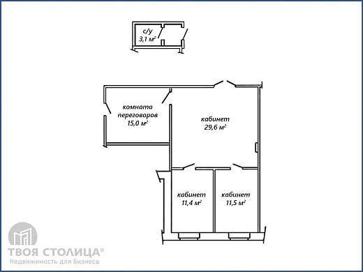 Офис на  продажу, Минск, Воронянского ул., 7, к. А - фото 1 