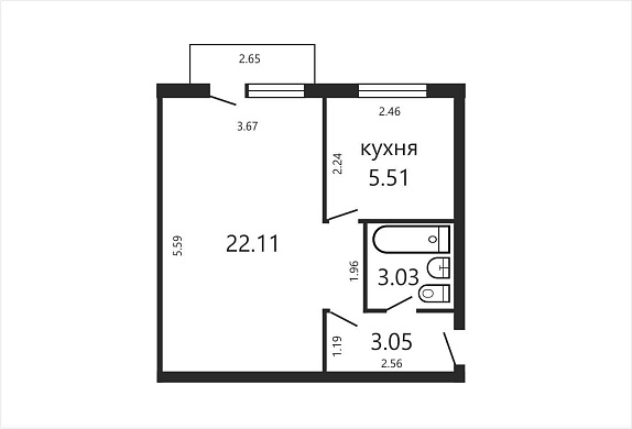 Продажа однокомнатной квартиры, Минск, Калинина ул., 22