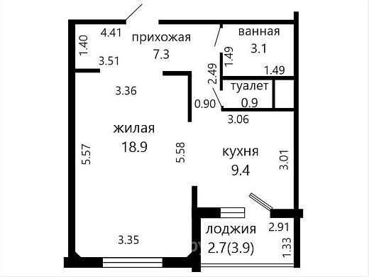 Продажа однокомнатной квартиры, Копище, Авиационная ул., 45