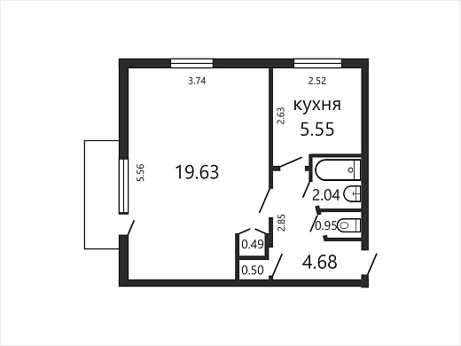 Продажа однокомнатной квартиры, Минск, Макаенка ул., 5