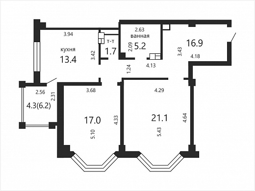 Продажа двухкомнатной квартиры, Минск, Сурганова ул., 7, к. А