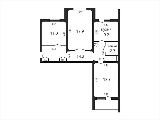 Продажа трехкомнатной квартиры, Минск, Шабаны ул., 13