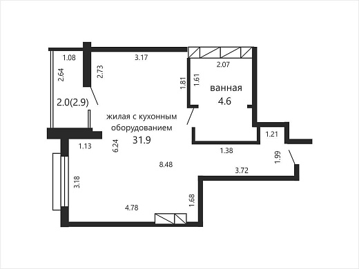 Продажа однокомнатной квартиры, Минск, Игоря Лученка ул., 11