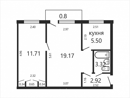 Продажа двухкомнатной квартиры, Минск, Жукова просп., 21, к. 3