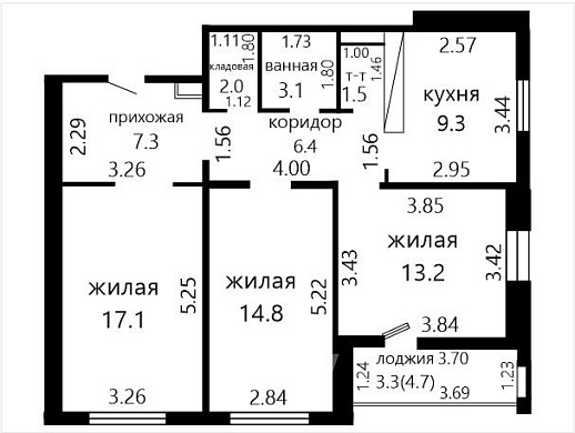 Продажа трехкомнатной квартиры, Копище, Авиационная ул., 6