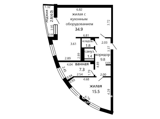 Продажа двухкомнатной квартиры, Минск, Одоевского ул., 115, к. а