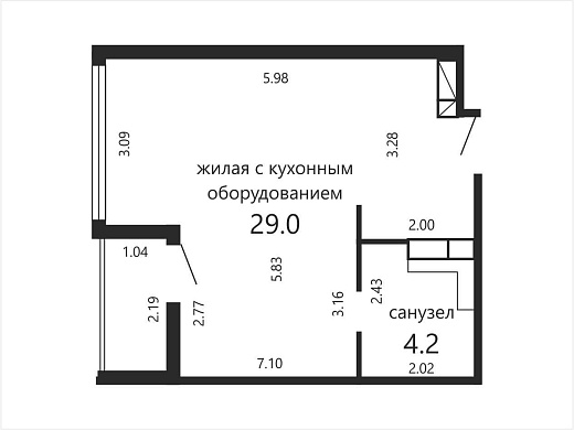 Продажа однокомнатной квартиры, Минск, Николы Теслы ул., 7