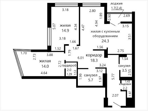 Продажа трехкомнатной квартиры, Минск, Туровского ул., 4