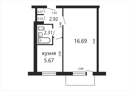 Продажа однокомнатной квартиры, Минск, Чигладзе ул., 8