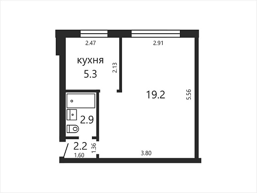 Продажа однокомнатной квартиры, Минск, Куприянова ул., 5