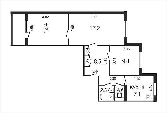 Продажа трехкомнатной квартиры, Минск, Притыцкого ул., 78