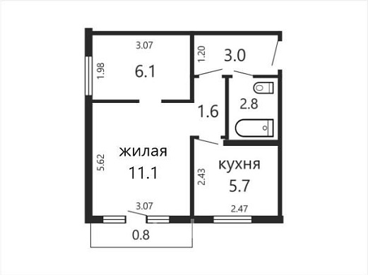 Продажа двухкомнатной квартиры, Минск, Седых ул., 6