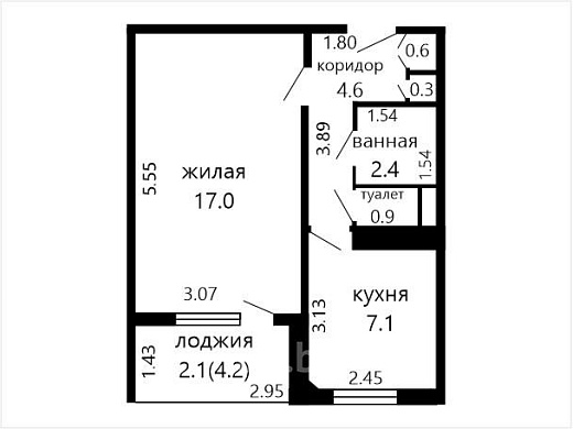 Продажа однокомнатной квартиры, Минск, Рокоссовского просп., 156