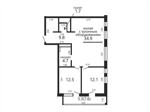 Продажа трехкомнатной квартиры, Копище, Братьев Райт ул., 1